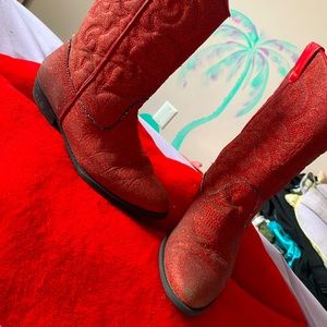 Girls glitter cowboy boots